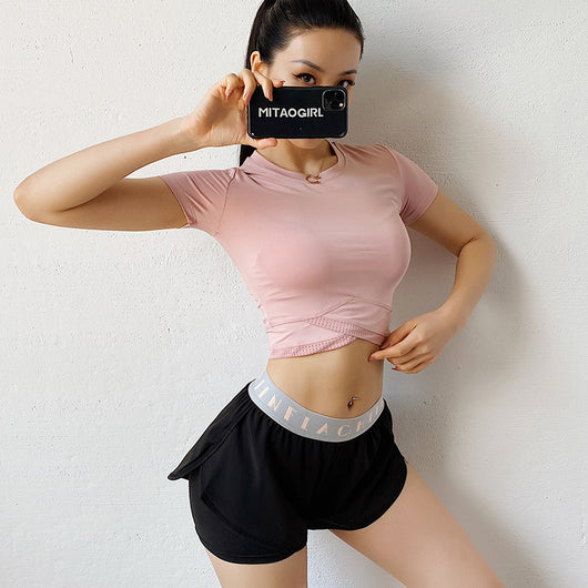 Camiseta de Entrenamiento Ajustada Secado Rápido para Running y Yoga - Image 15