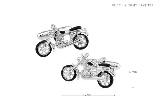 Gemelos Motocicleta Francesa Acabado Negro Brillante - Image 4
