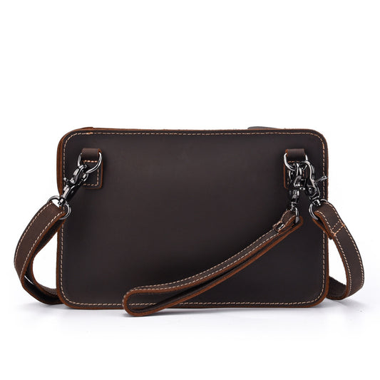 Bolsa Mensajera de Cuero Genuino Estilo Retro Vintage