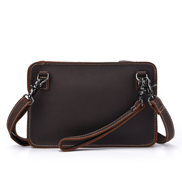 Bolsa Mensajera de Cuero Genuino Estilo Retro Vintage