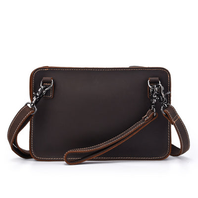 Bolsa Mensajera de Cuero Genuino Estilo Retro Vintage