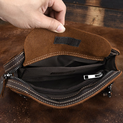 Bolsa Mensajera de Cuero Genuino Estilo Retro Vintage - Image 3