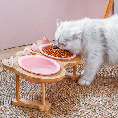 Comedero Doble de Cerámica para Perros y Gatos con Base de Madera - Image 21