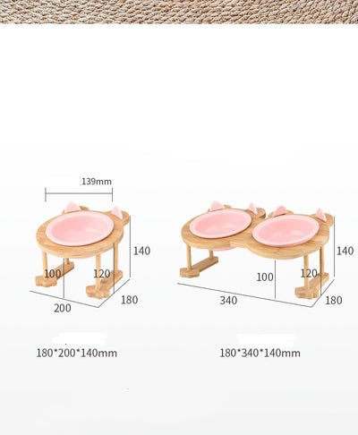 Comedero Doble de Cerámica para Perros y Gatos con Base de Madera - Image 18