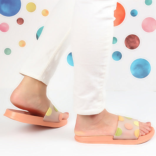 Pantuflas Transparentes con Lunares y Diseño Infantil Antideslizantes - Image 2