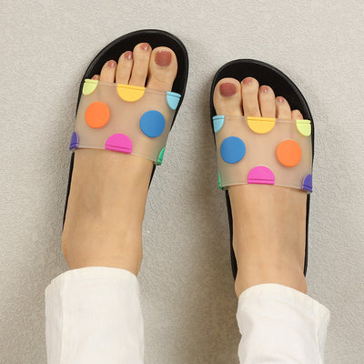 Pantuflas Transparentes con Lunares y Diseño Infantil Antideslizantes - Image 3