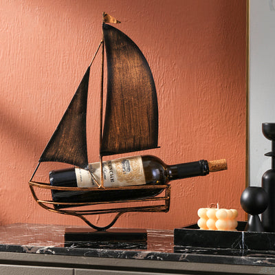Botellero Decorativo Barco de Hierro - Image 4
