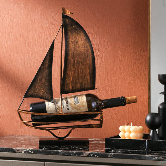 Botellero Decorativo Barco de Hierro - Image 4