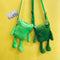 Bolsa Bandolera Infantil Rana Peluche - Cartera Compacta para Teléfono