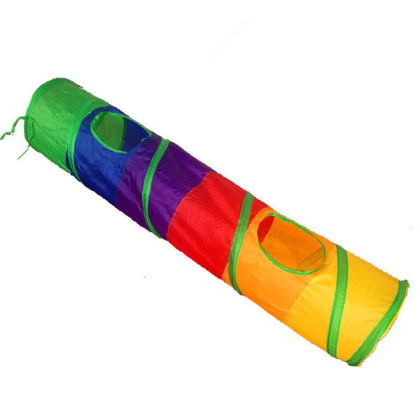 Túnel Arcoíris para Gatos con Estructura de Escalada Multicolor
