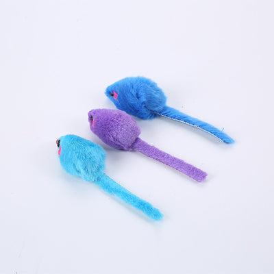 Juguete para gato ratón de peluche multicolor - Image 3