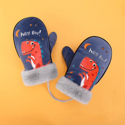 Manoplas Infantiles de Dibujos Animados con Cordón - Cálidas y de Felpa - Image 8