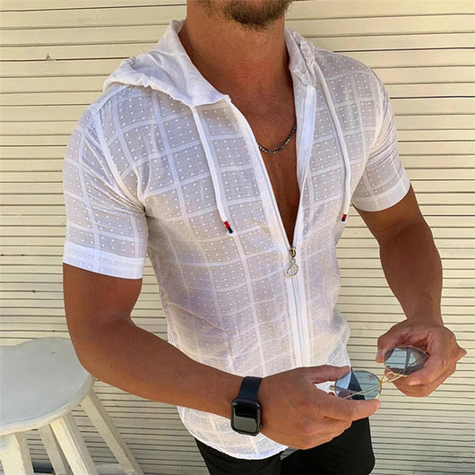 Playera Deportiva con Capucha y Cierre para Hombre - Image 2