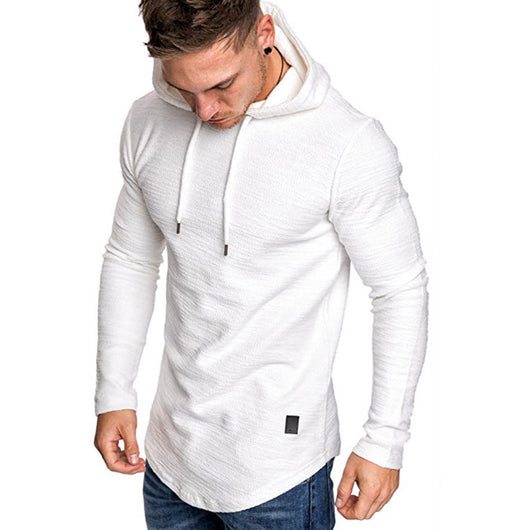 Sudadera con Capucha Básica de Color Sólido - Estilo Europeo Moderno
