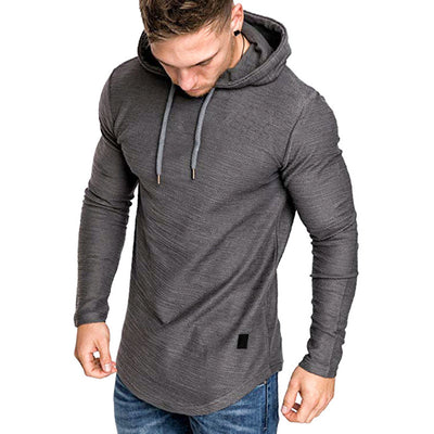 Sudadera con Capucha Básica de Color Sólido - Estilo Europeo Moderno - Image 2