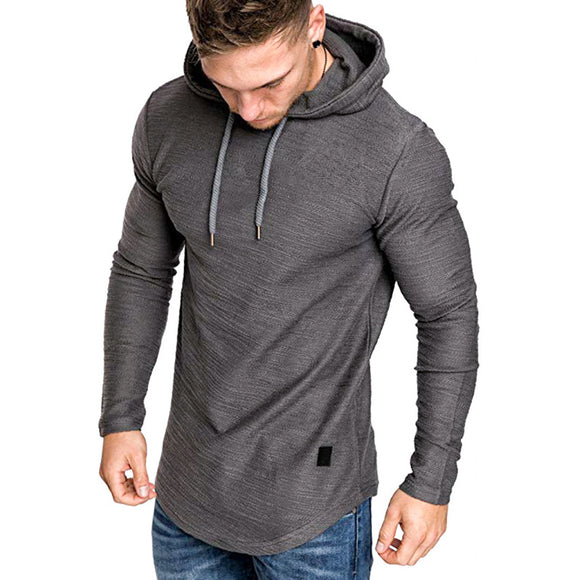 Sudadera con Capucha Básica de Color Sólido - Estilo Europeo Moderno