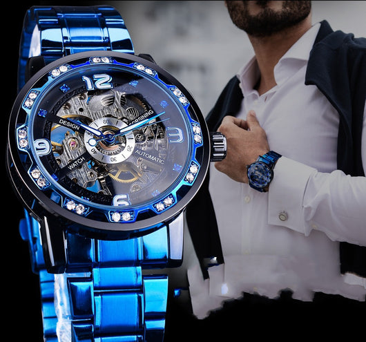 Reloj Mecánico Manual con Cristales Hueco Elegante - Image 5