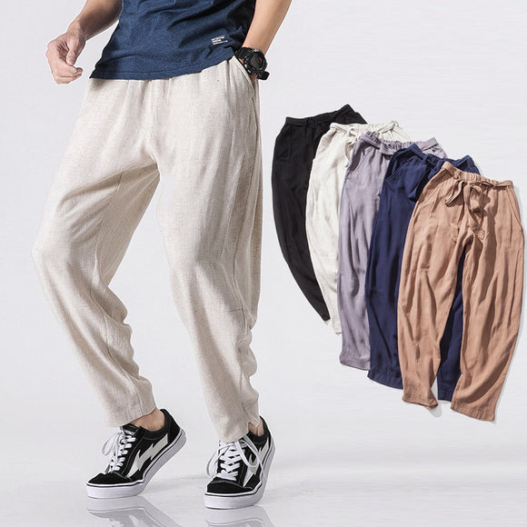 Pantalones Casuales Estilo Japonés Talla Grande para Hombre