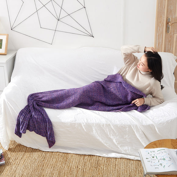 Manta Cola de Sirena Tejida a Crochet para Niños