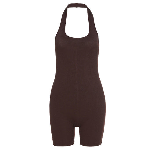 Mono Deportivo Halter Ajustado de Color Liso - Image 9