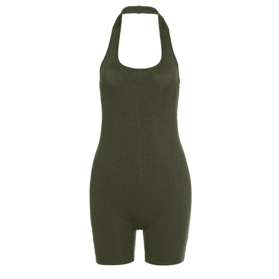 Mono Deportivo Halter Ajustado de Color Liso - Image 14