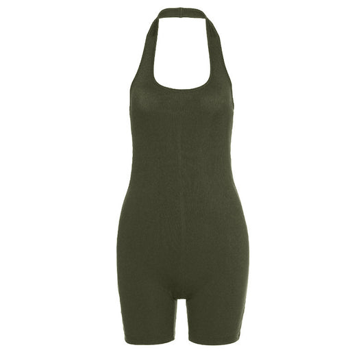 Mono Deportivo Halter Ajustado de Color Liso - Image 14