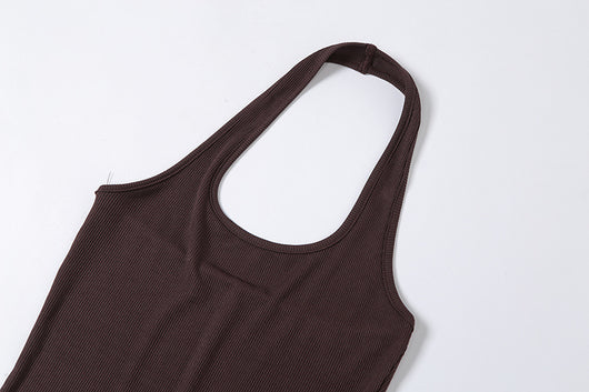 Mono Deportivo Halter Ajustado de Color Liso - Image 16