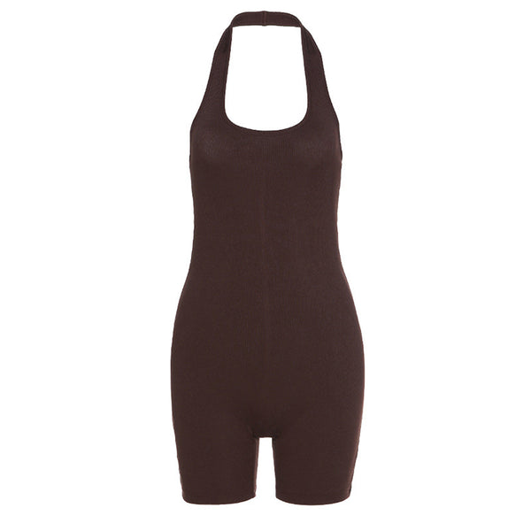Mono Deportivo Halter Ajustado de Color Liso - Image 5