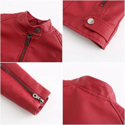 Chaqueta de Cuero para Mujer con Cierre de Cremallera - Diseño Clásico Elegante - Image 23