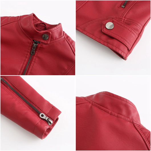 Chaqueta de Cuero para Mujer con Cierre de Cremallera - Diseño Clásico Elegante - Image 23