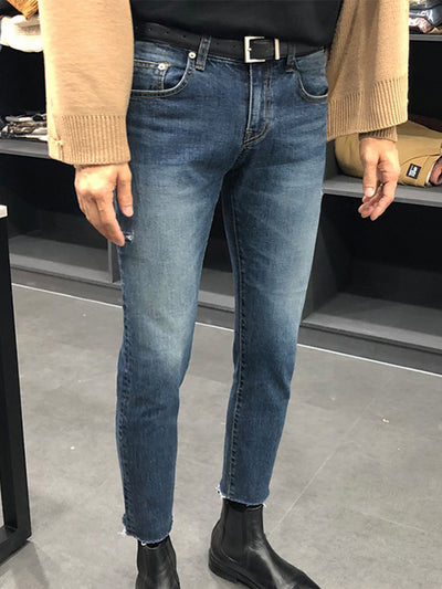 Jeans Slim Fit Tobillero para Hombre - Estilo Moderno y Ajustado - Image 10