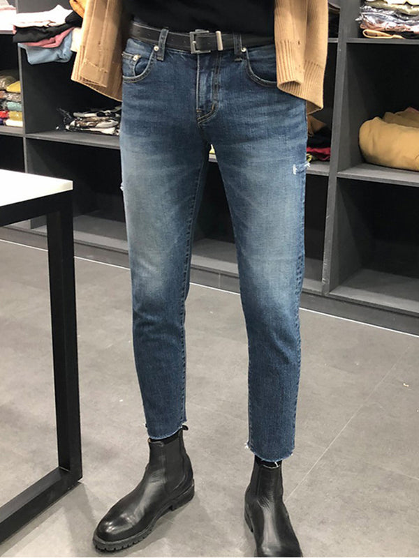 Jeans Slim Fit Tobillero para Hombre - Estilo Moderno y Ajustado