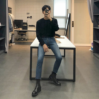 Jeans Slim Fit Tobillero para Hombre - Estilo Moderno y Ajustado - Image 5