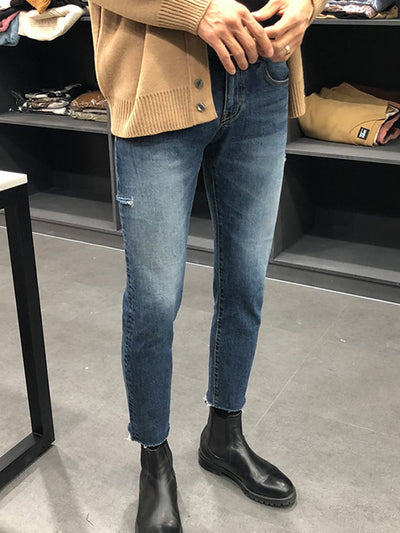 Jeans Slim Fit Tobillero para Hombre - Estilo Moderno y Ajustado - Image 4