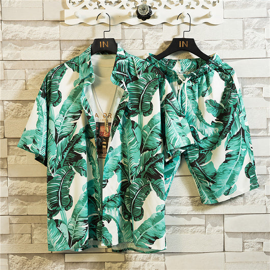 Conjunto de Playa Talla Grande: Short Floral y Camisa Estilo Japonés - Image 5