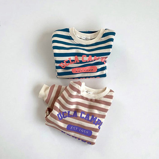 Pijama Enterizo Bebé Rayas con Monograma y Capucha - Image 9