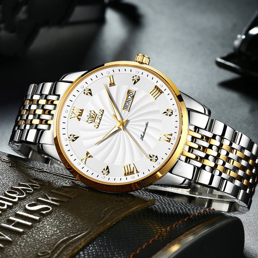 Reloj Mecánico de Negocios Resistente al Agua con Diamantes - Image 4