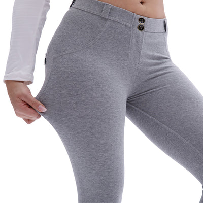 Leggings Yoga Tejidos Blancos Cintura Media - Image 13