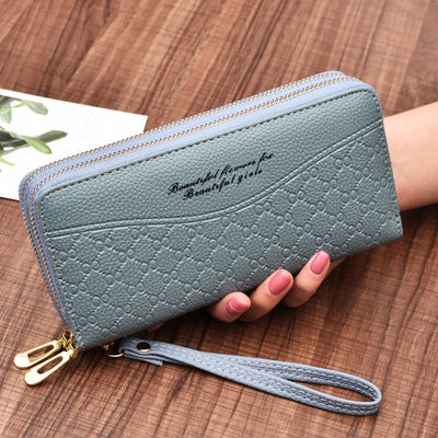 Billetera Clutch Doble Cierre de Gran Capacidad para Mujer - Image 14