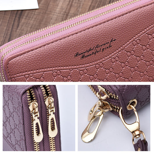 Billetera Clutch Doble Cierre de Gran Capacidad para Mujer - Image 13