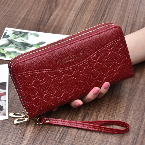 Billetera Clutch Doble Cierre de Gran Capacidad para Mujer - Image 6