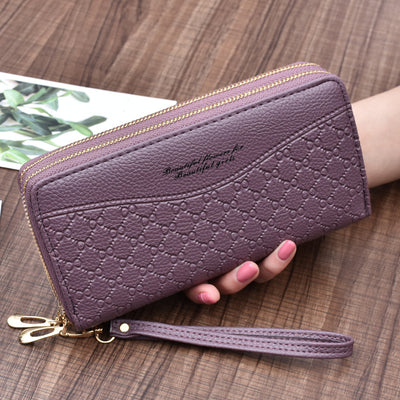 Billetera Clutch Doble Cierre de Gran Capacidad para Mujer - Image 3