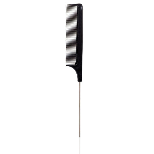 Peine de Acero Plástico Negro con Dientes Finos y Punta Afilada - Image 4