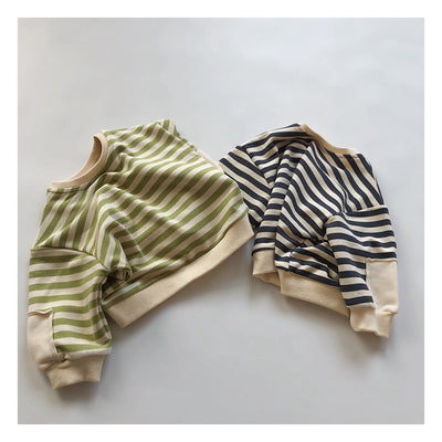 Sudadera con Capucha de Lana a Rayas para Niños - Image 3