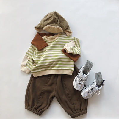 Sudadera con Capucha de Lana a Rayas para Niños - Image 4