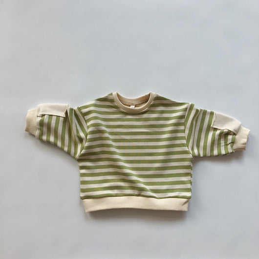 Sudadera con Capucha de Lana a Rayas para Niños - Image 6