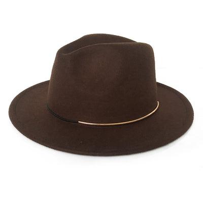 Sombrero Jazz Elegante para Mujer con Hebilla Dorada - Image 10