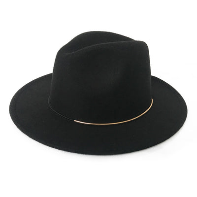 Sombrero Jazz Elegante para Mujer con Hebilla Dorada - Image 8
