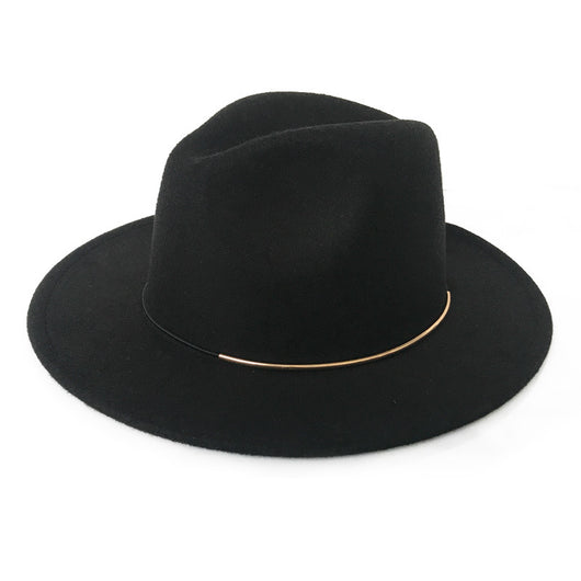 Sombrero Jazz Elegante para Mujer con Hebilla Dorada - Image 8
