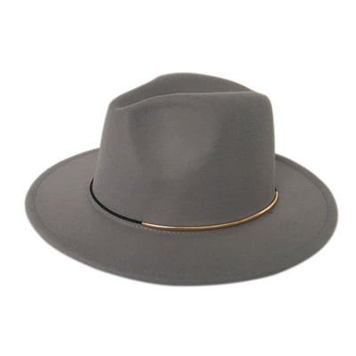 Sombrero Jazz Elegante para Mujer con Hebilla Dorada - Image 9
